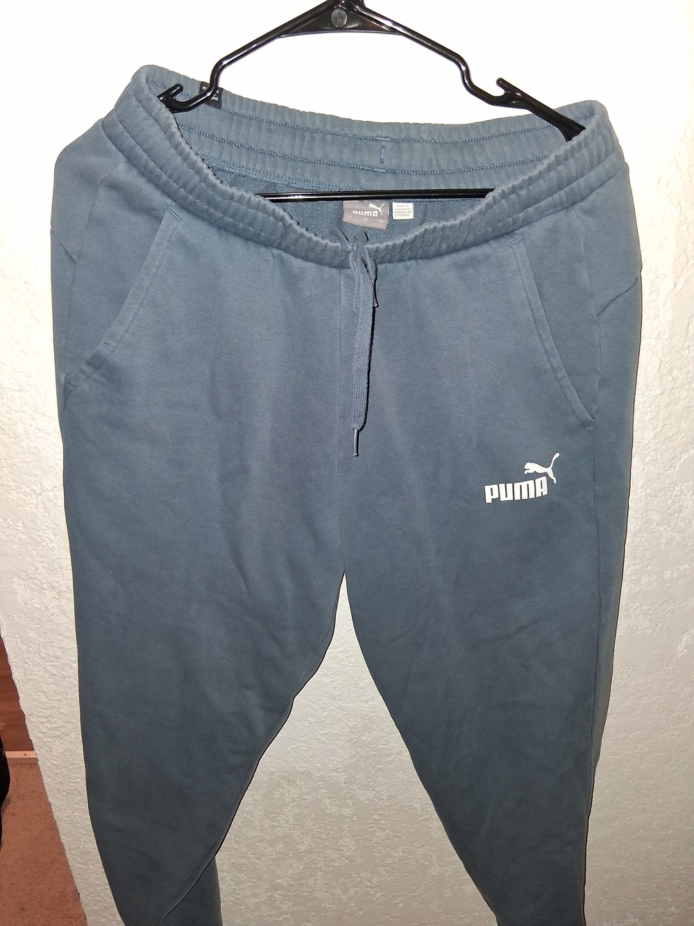 Puma Slate Blue Drawstring Logo Sweatpants